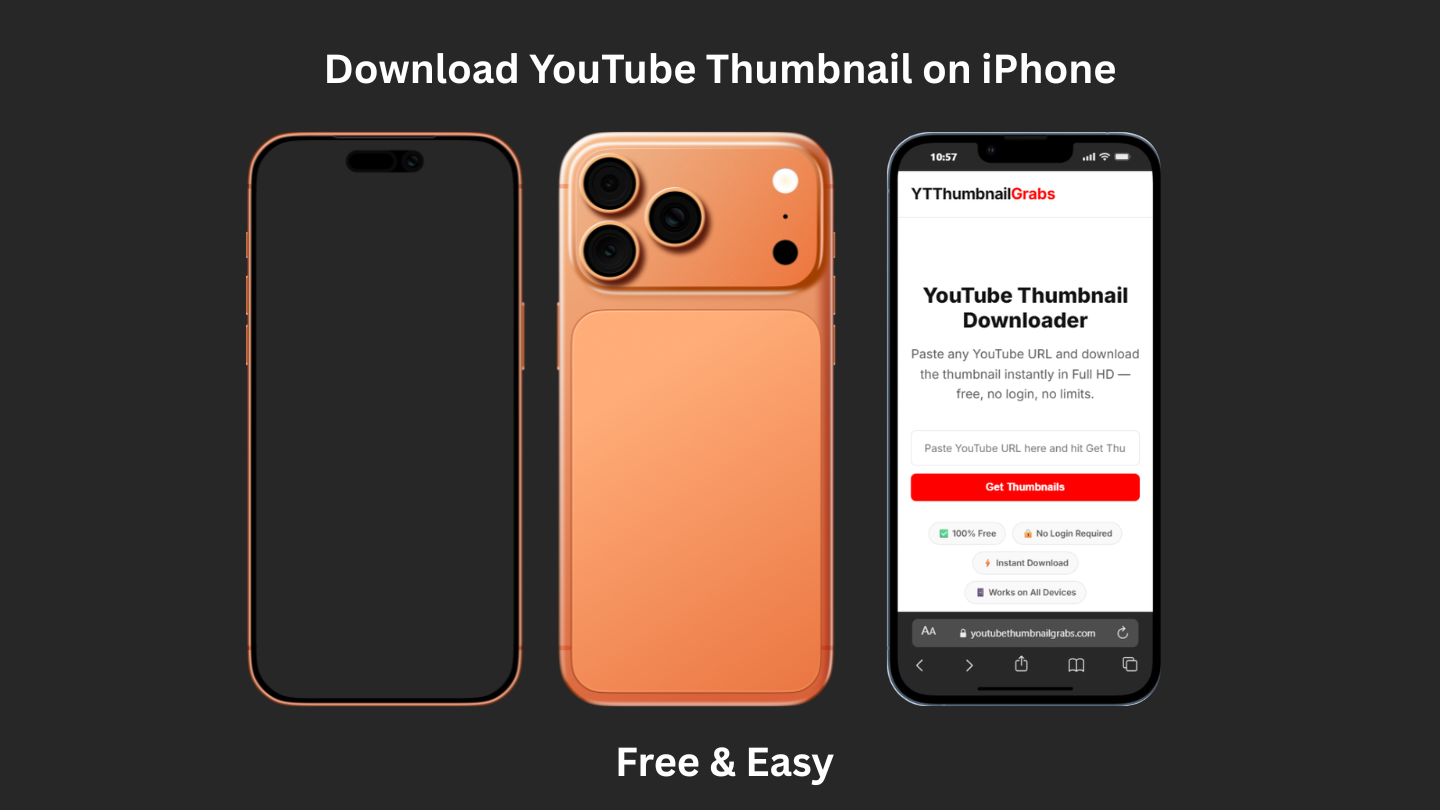Download YouTube Thumbnail on iPhone