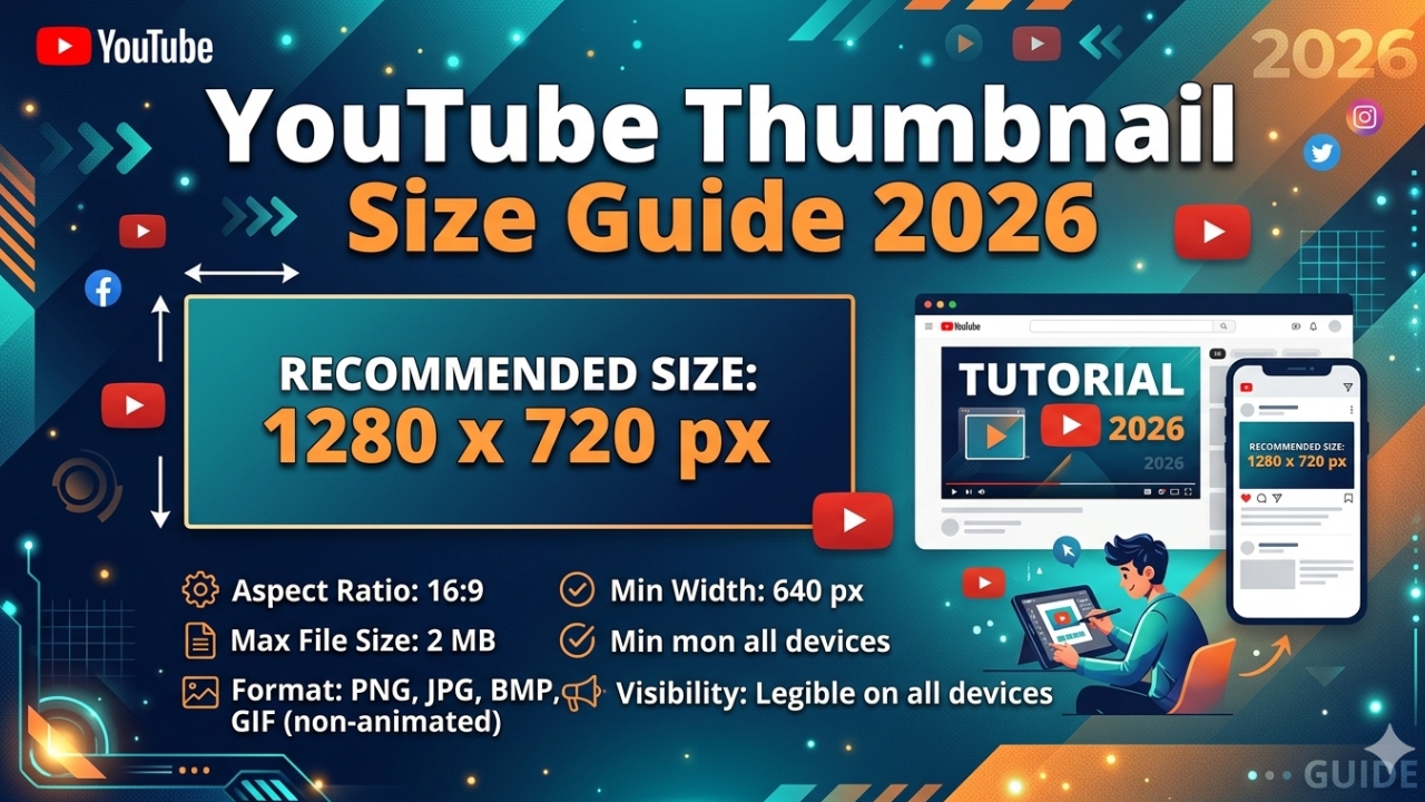 YouTube Thumbnail Size Guide 2026