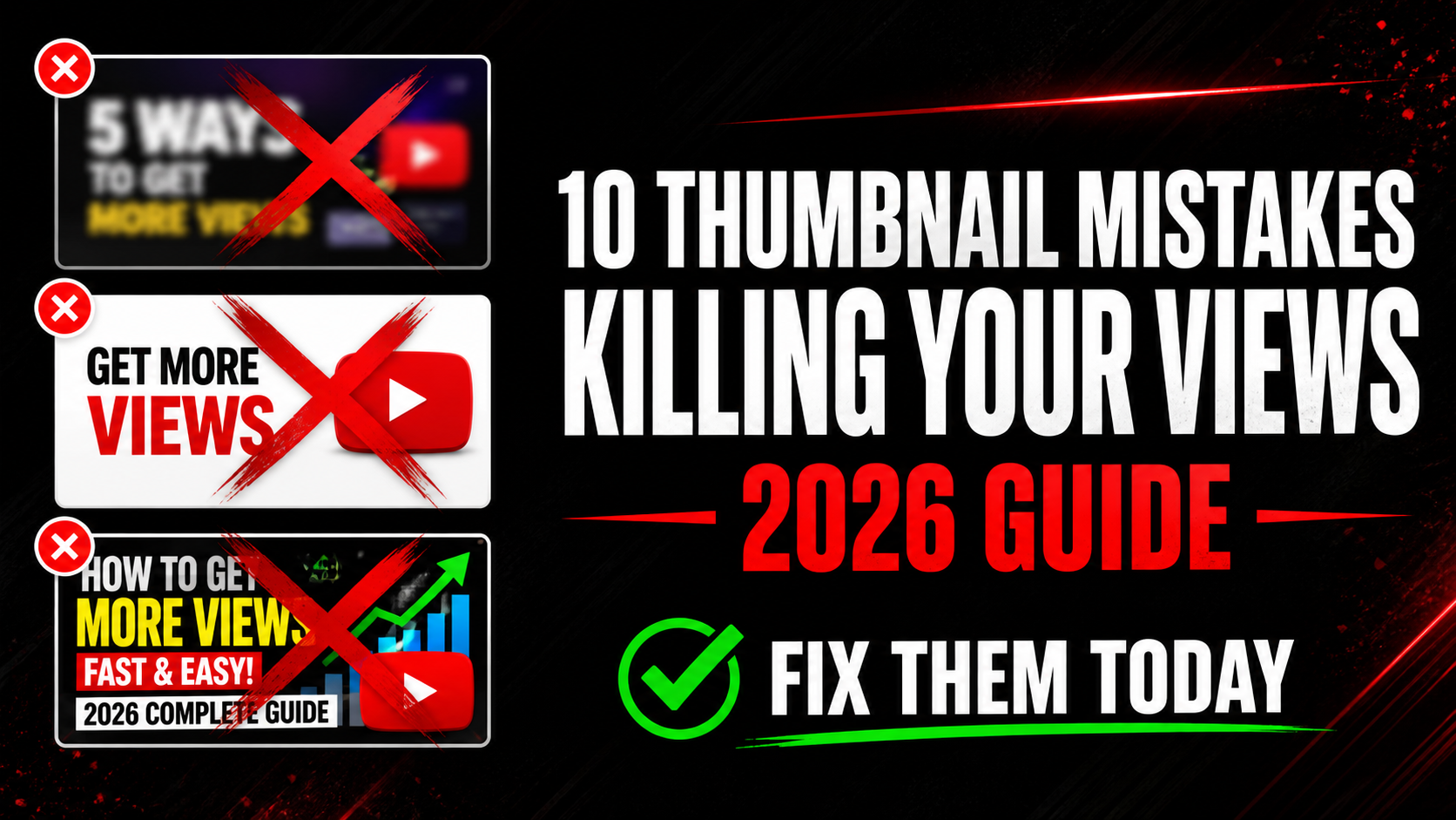 10 YouTube thumbnail mistakes killing your views in 2026